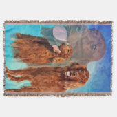 Irischer Setter verfolgt Collage Decke (Vorderseite)