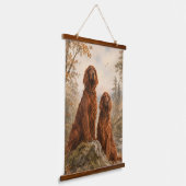  Irischer Setter  Wandteppich Mit Holzrahmen (Gewinkelt)