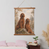  Irischer Setter  Wandteppich Mit Holzrahmen (Schlafzimmer)