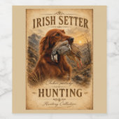 Irischer Setter Weinetikett (Einzelnes Label)
