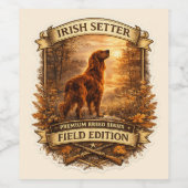 Irischer Setter Weinetikett (Einzelnes Label)