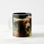 Irischer Setter Zweifarbige Tasse (Vorderseite Links)