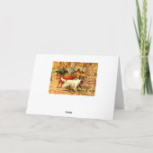 Irischer Setthund für die Waldjagd im Herbst Vinta Karte (Rückseite)