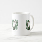 Irischer Shamrock Harfe Kaffeetasse (VorderseiteRechts)