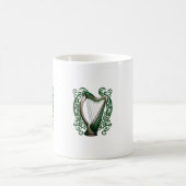 Irischer Shamrock Harfe Kaffeetasse (Mittel)