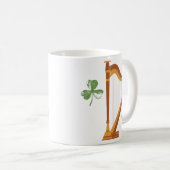 Irischer Shamrock-Harp-Becher Kaffeetasse (VorderseiteRechts)
