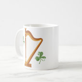 Irischer Shamrock-Harp-Becher Kaffeetasse (Vorderseite Links)