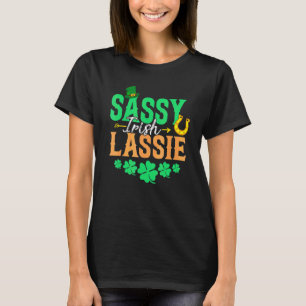 Irischer Shamrock Kobold freche Göre St. Patrick T-Shirt
