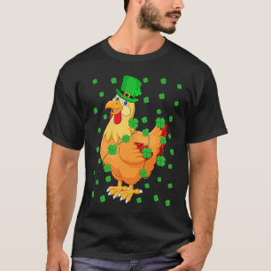 Irischer Shamrock Leprechaun Huhn Vogel St. Patric T-Shirt