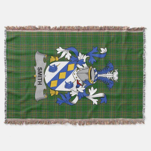 Irischer Smith oder Smyth Coat of Arms Familienwap Decke (Vorderseite)