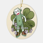 Irischer Sockenaffe Keramik Ornament (Links)