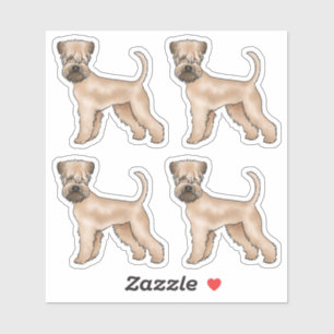 Irischer Soft-Coated Wheaten Terrier Süßer Cartoon Aufkleber