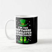 Irischer Softwareentwickler Leprechaun St Patricks Kaffeetasse (Links)