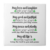 Irischer Sprichwort-Segen Fliese (Vorderseite)