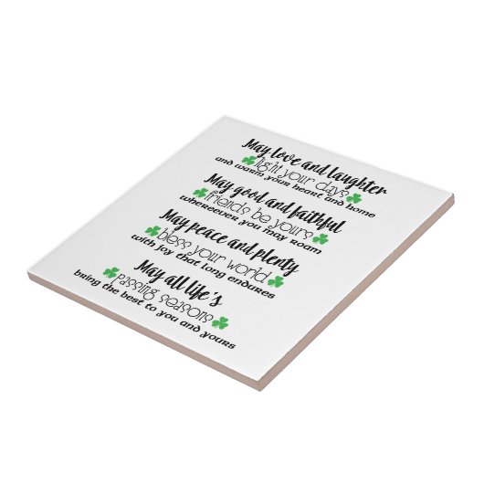Irischer Sprichwort-Segen Fliese (Seite)