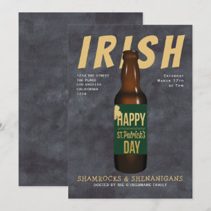 Irischer St. Patricks-Tag-Bierparty-Schabernack Einladung