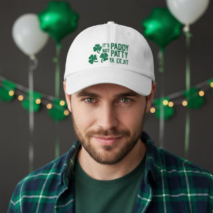 Irischer St. Patricks Tag Es ist Paddy nicht Patty Bestickte Baseballkappe