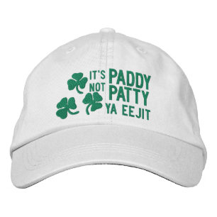 Irischer St. Patricks Tag Es ist Paddy nicht Patty Bestickte Baseballkappe