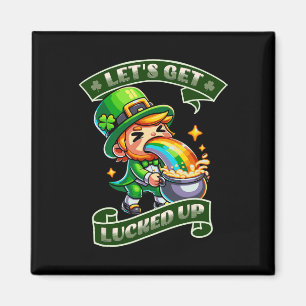 Irischer St. Patricks Tag Frauen Shamrock Lass uns Magnet