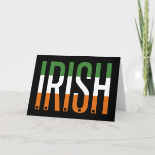 Irischer St. Patricks Tag Irland Flagge Shamrock G Karte