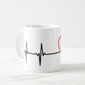 Irischer stepdance Herzschlagentwurf Kaffeetasse (Vorderseite Links)