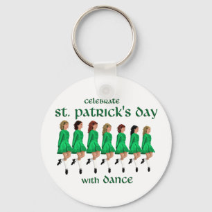 Irischer Stepptanz feiert St. Patrick's Day Schlüsselanhänger