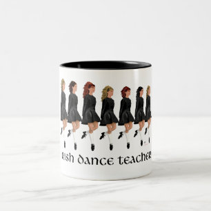 Irischer Stepptanz-Lehrer - Black Line Zweifarbige Tasse