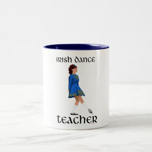 Irischer Stepptanz-Lehrer - Blauer Soft Shoe Zweifarbige Tasse