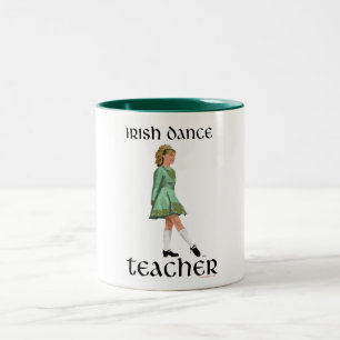 Irischer Stepptanz-Lehrer - Grün Zweifarbige Tasse