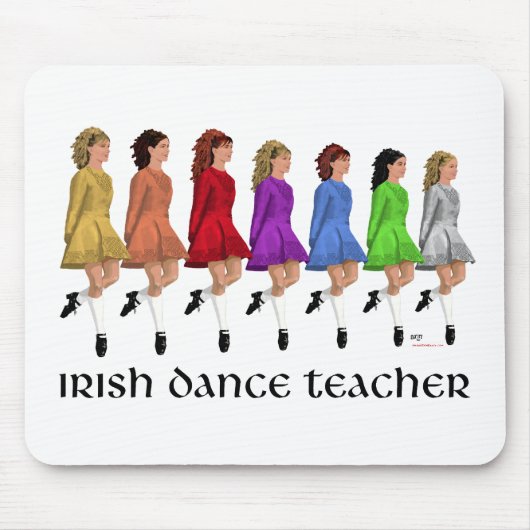 Irischer Stepptanz-Lehrer - Regenbogen Mousepad (Vorne)