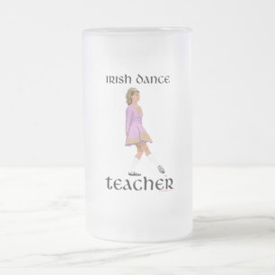 Irischer Stepptanz-Lehrer - Rosa Soft Shoe Mattglas Bierglas