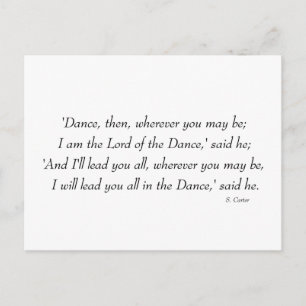 Irischer Stepptanz - Lord of the Dance-Chorus Postkarte