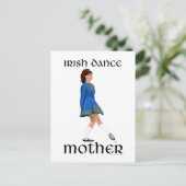 Irischer Stepptanz Mutter - Blauer Soft Shoe Postkarte (Stehend Vorderseite)
