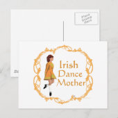 Irischer Stepptanz Mutter - Gold Postkarte (Vorne/Hinten)