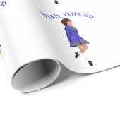 Irischer Stepptänzer - Blau Geschenkpapier (Rolleneckpunkt)