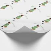 Irischer Stepptänzer - Grün Geschenkpapier (Ecke)