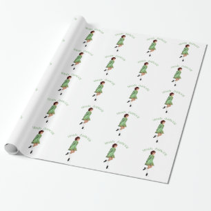 Irischer Stepptänzer - Grün Geschenkpapier