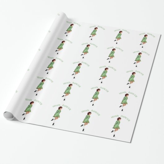 Irischer Stepptänzer - Grün Geschenkpapier (Ungerollt)