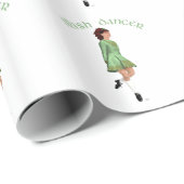 Irischer Stepptänzer - Grün Geschenkpapier (Rolleneckpunkt)