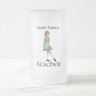 Irischer Stepptanzlehrer - Grün Mattglas Bierglas