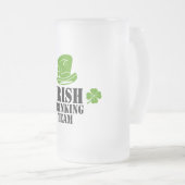 Irischer Sticksack Mattglas Bierglas (VorderseiteRechts)