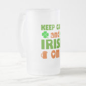 Irischer Sticksack Mattglas Bierglas (Vorderseite Links)