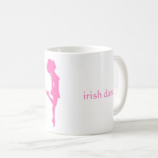 irischer Tanz. - Hard Shoe Irish Dancer Pink Kaffeetasse (VorderseiteRechts)