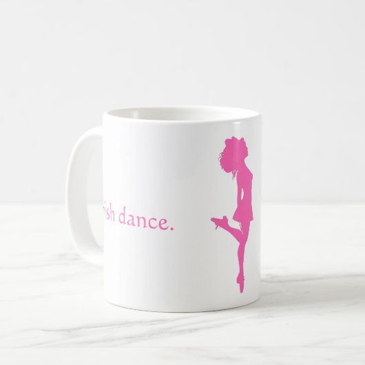 irischer Tanz. - Hard Shoe Irish Dancer Pink Kaffeetasse (Vorderseite Links)