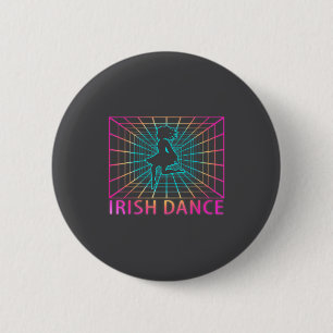 Irischer Tanz Retro-Tänzer-Geschenk Button