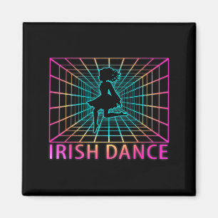 Irischer Tanz Retro-Tänzer-Geschenk Magnet