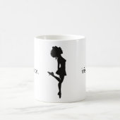 irischer Tanz. - Silhouette Hard Shoe Irish Dancer Kaffeetasse (Mittel)