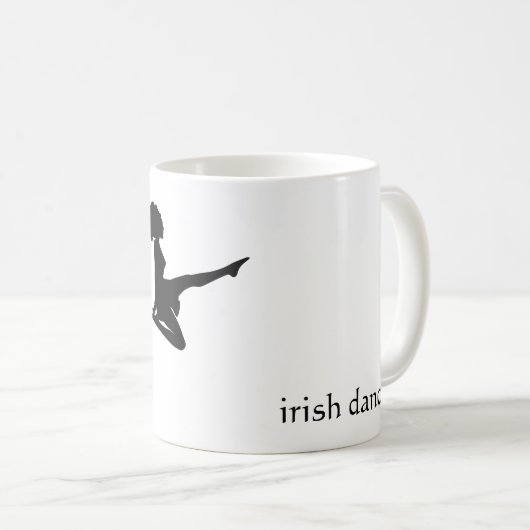 irischer Tanz. - Silhouette Soft Shoe Irish Dancer Kaffeetasse (VorderseiteRechts)