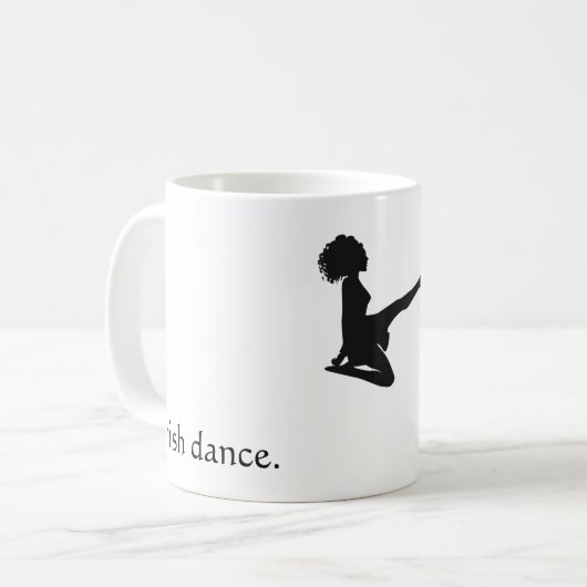 irischer Tanz. - Silhouette Soft Shoe Irish Dancer Kaffeetasse (Vorderseite Links)