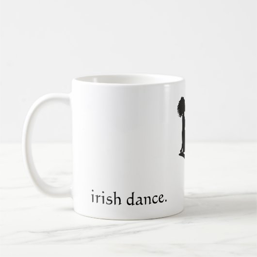 irischer Tanz. - Silhouette Soft Shoe Irish Dancer Kaffeetasse (Links)